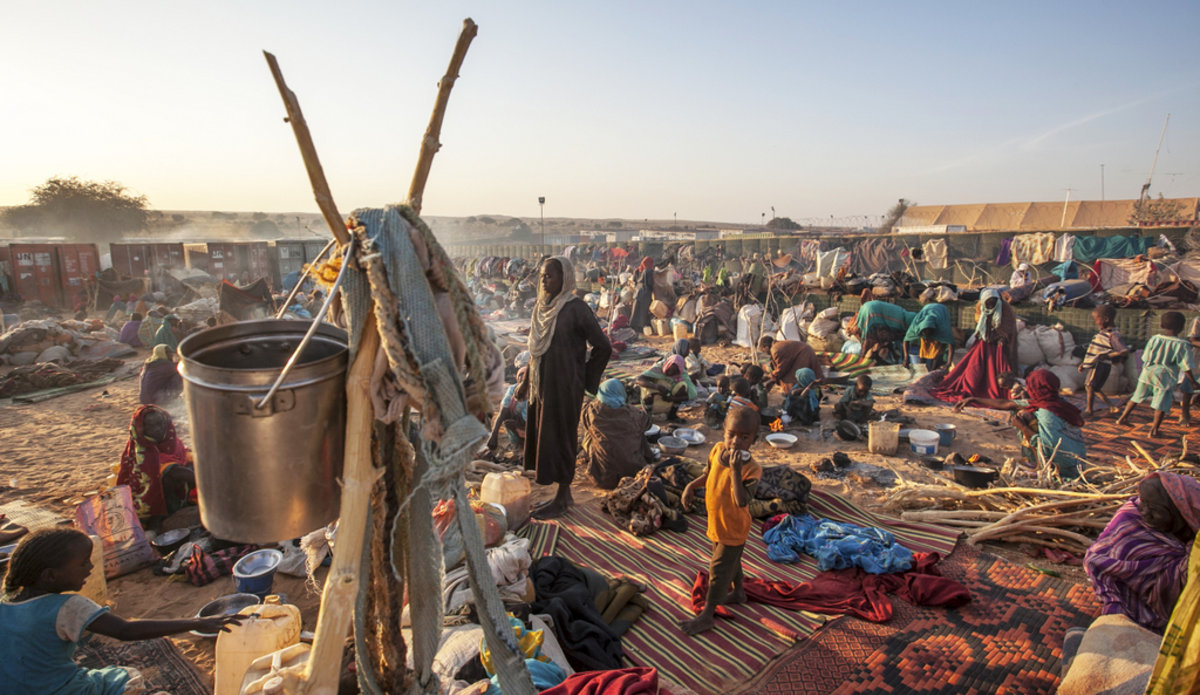 Newly Displaced Seek Protection And Humanitarian Assistance Outside Unamid Base In North Darfur
